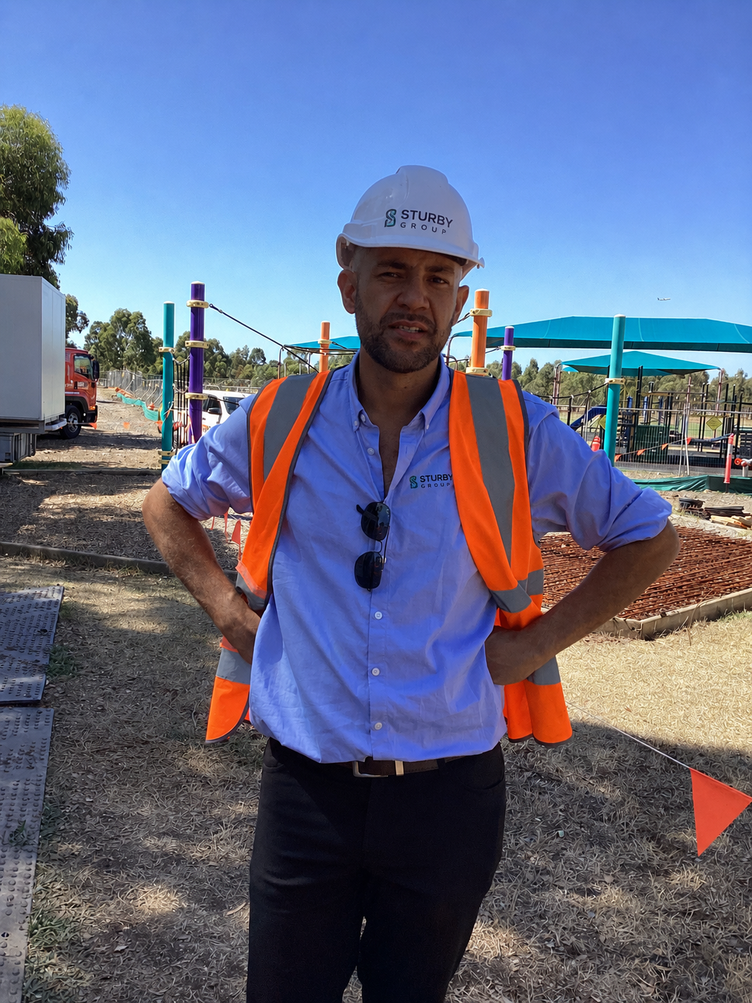 Stuart Derbyshire, founder of STURBY GROUP, on site